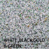 WHITE, BLACK , GOLD & GREEN
